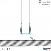 SH012 Shower Screen Seal (6mm glass)